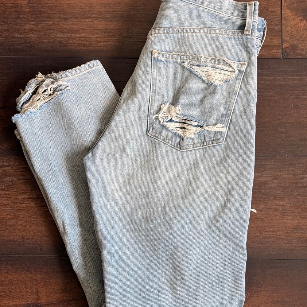 🔥 AGOLDE Distressed Straight Jeans Cut 59424 – Size 27 – Never Worn
